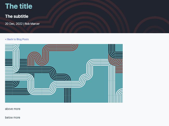 Example of how the headers are shown on blog articles