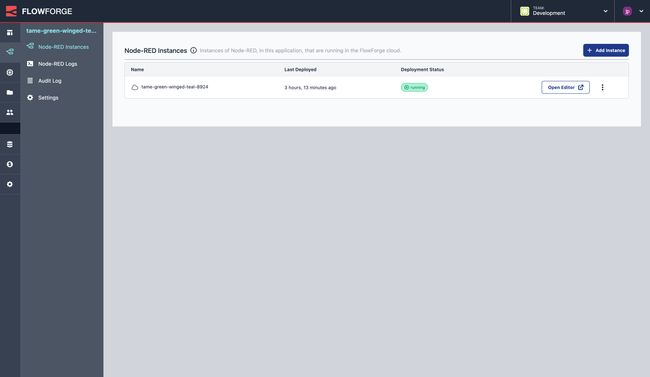 Screenshot to show the new "Instances" view